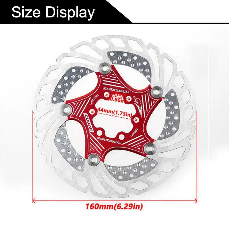 160mm Floating Disc Brake Rotor dissipation Heat Bicycle Disc Brake Rotor Bicycle Parts 