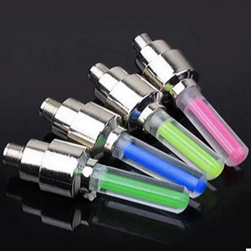 Bicycle lights LED Tire Valve Wheel  LED Light 4 colors bike spoke wheel light 