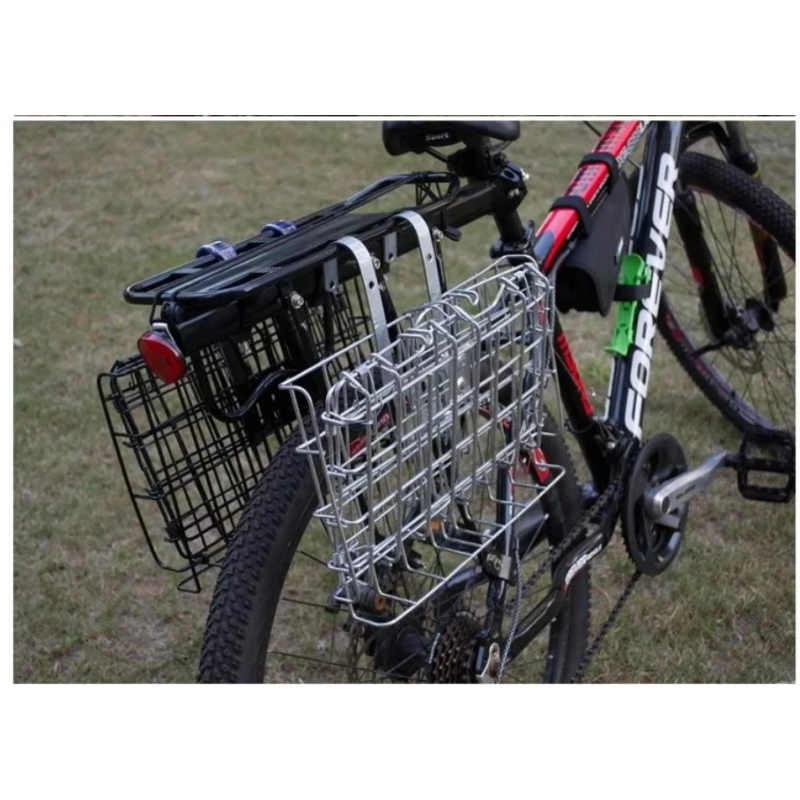 Wholesale front bike foldable basket bicycle Accessories bike bag 