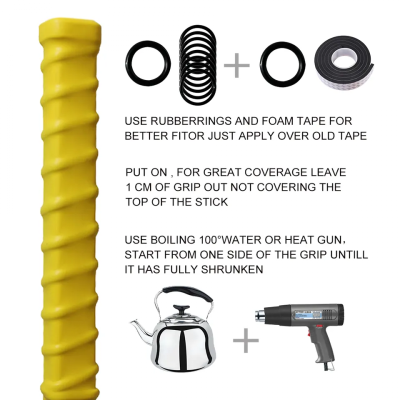 Ice Hockey Stick Handle Grip Tape Heat Shrink Sleeve Non-Slip Sweat Proof Hockey Accessories 