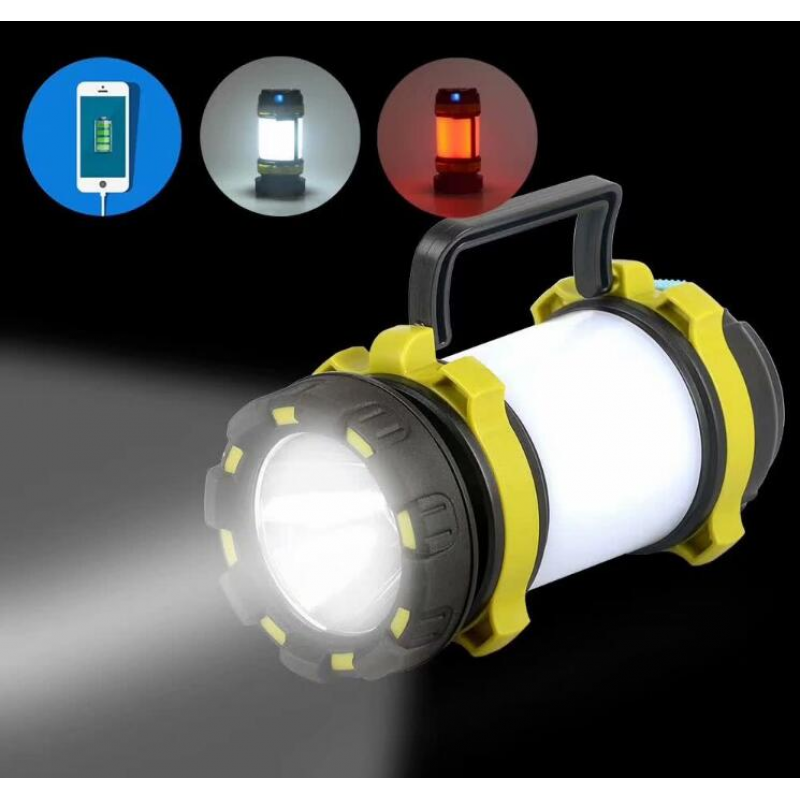 Outdoor camping lights camping LED work lights USB rechargeable emergency tent lights strong light long-range flashlight 
