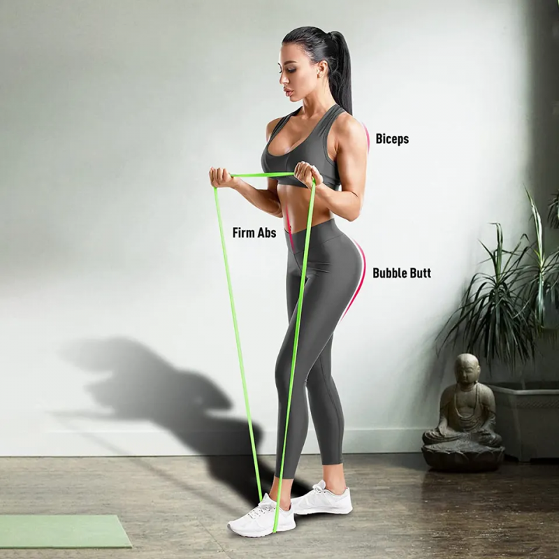 Resistance Band 5 Color Set Pull Band Unisex Yoga Fitness Elastic Band 