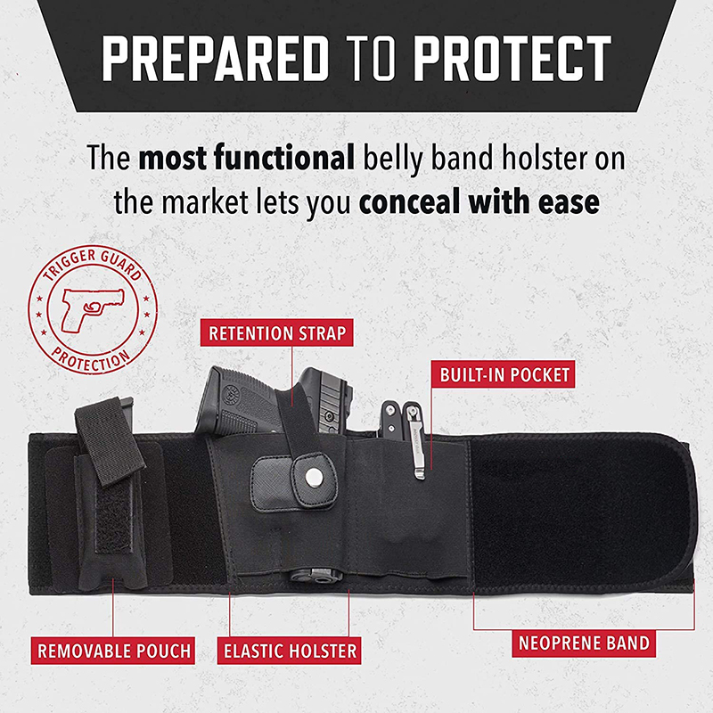 Manufacturer Custom CS outdoor hunting 107cm Waistband Magnetic Revolver Hand  Holster 