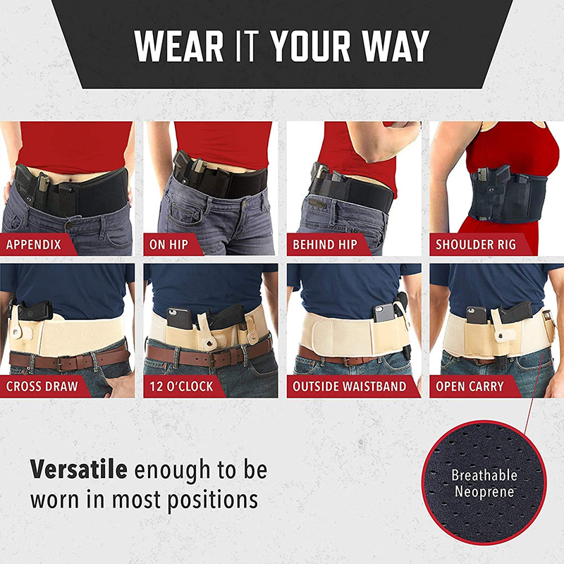 Manufacturer Custom CS outdoor hunting 107cm Waistband Magnetic Revolver Hand  Holster 