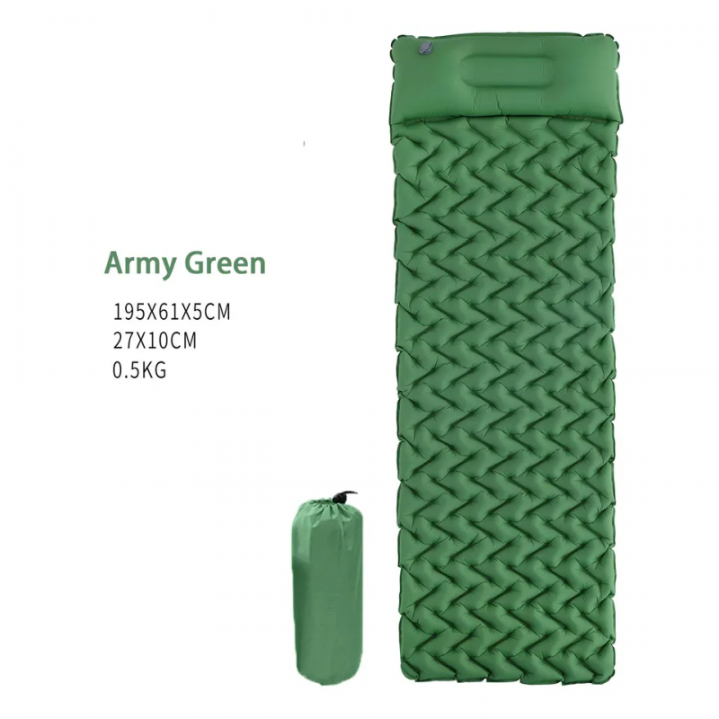 Outdoor waterproof single inflatable bed camping travel TPU inflatable mattress 
