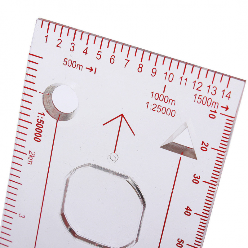 Compass map ruler scale model DC45-5C outdoor camping map ruler outdoor map compass 
