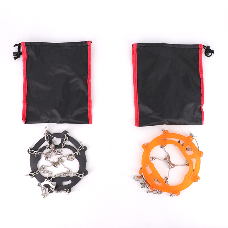 Winter outdoor rock climbing ten teeth 10 teeth non-slip shoe cover crampon chain silicone simple non-slip shoe chain 
