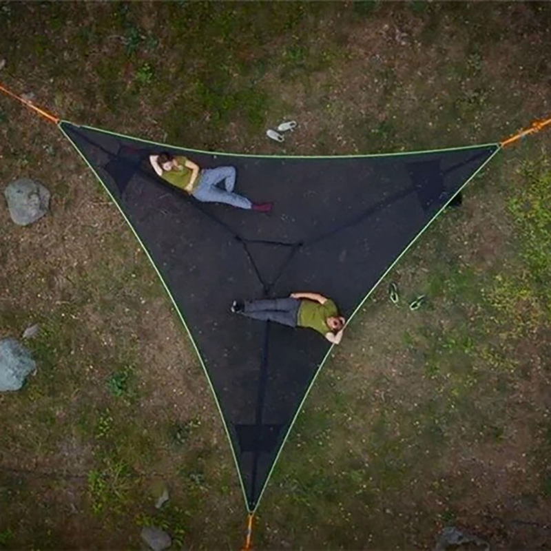2021 hot-selling outdoor camping multi-person portable triangle hammock 