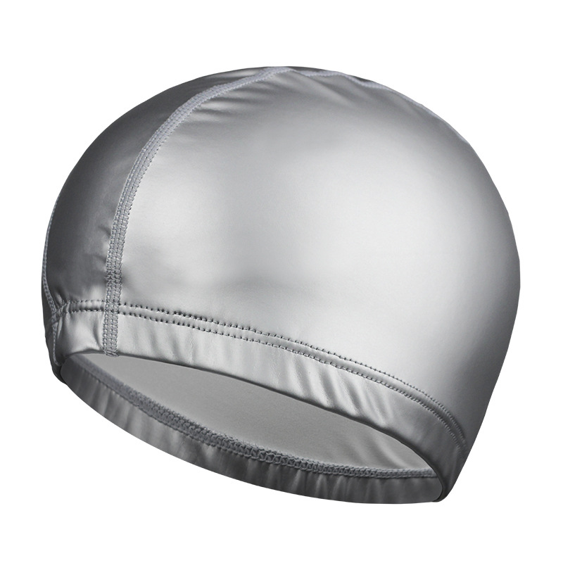 Pu swimming caps the source manufacturer has increased waterproof swimming caps for adult men and women with multi-color PU leather coated professional swimming caps 