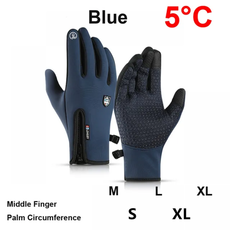 Men and women Outdoor touch screen windproof waterproof fleece sports cycling gloves winter warm ski gloves  