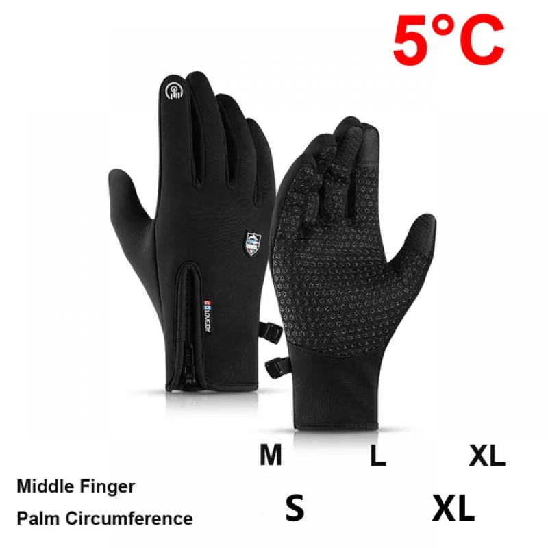 Men and women Outdoor touch screen windproof waterproof fleece sports cycling gloves winter warm ski gloves  