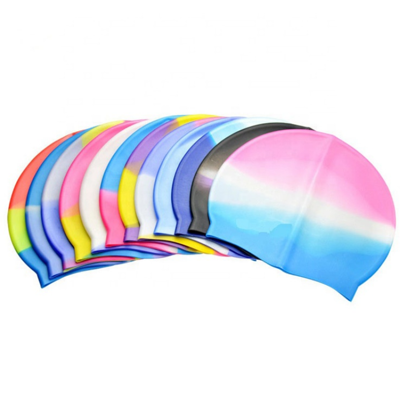 Waterproof high elastic MC multi-colour swimming cap for men and women 