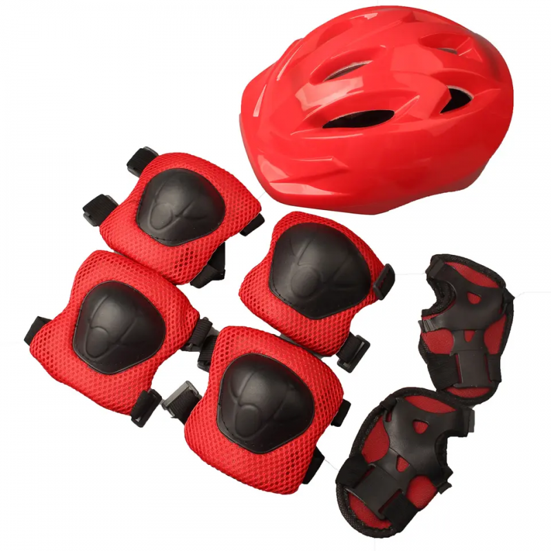 7 pcs Children's helmet protector Balance car bicycle riding skating helmet set 