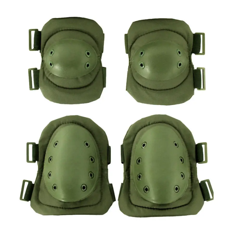 CS tactical knee protector army fan field training four-piece black Hawk riding sports knee protector elbow 