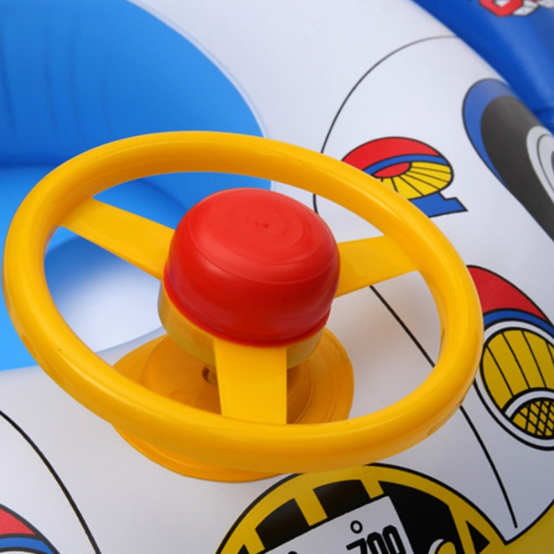 Children's swimming ring environmental protection pvc thickened inflatable infant swimming seat ring steering wheel horn swimming boat 