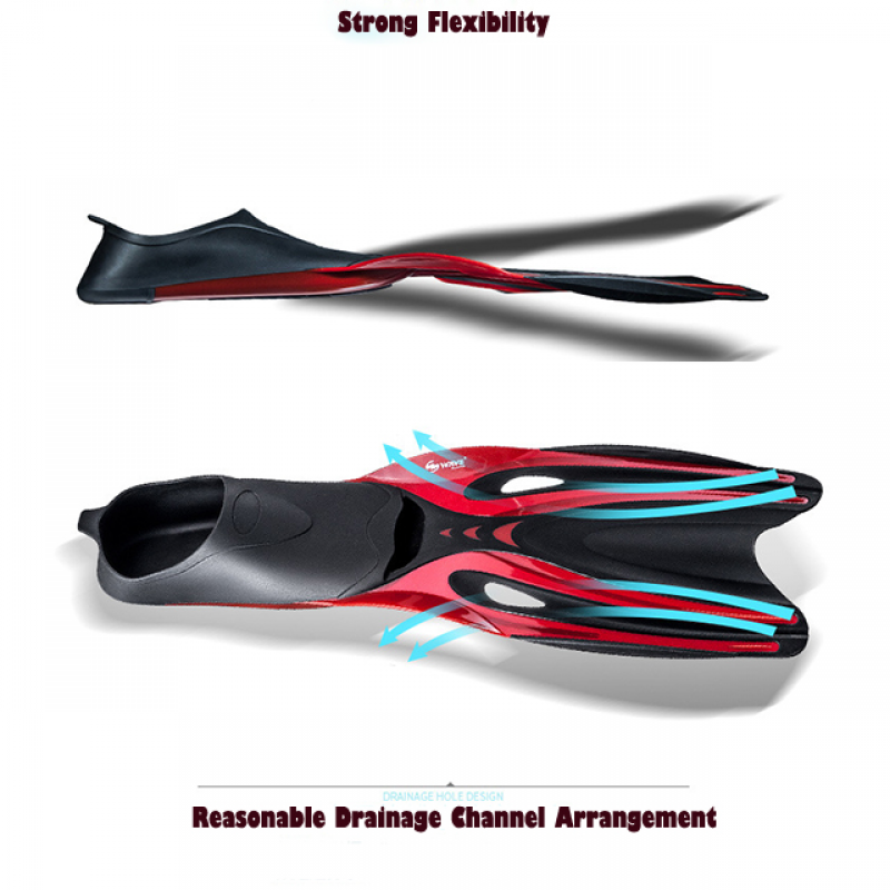 Professional Adult Environmental TPR Swimming Dive Frog Shoes Rubber Free Snorkeling Flippers 