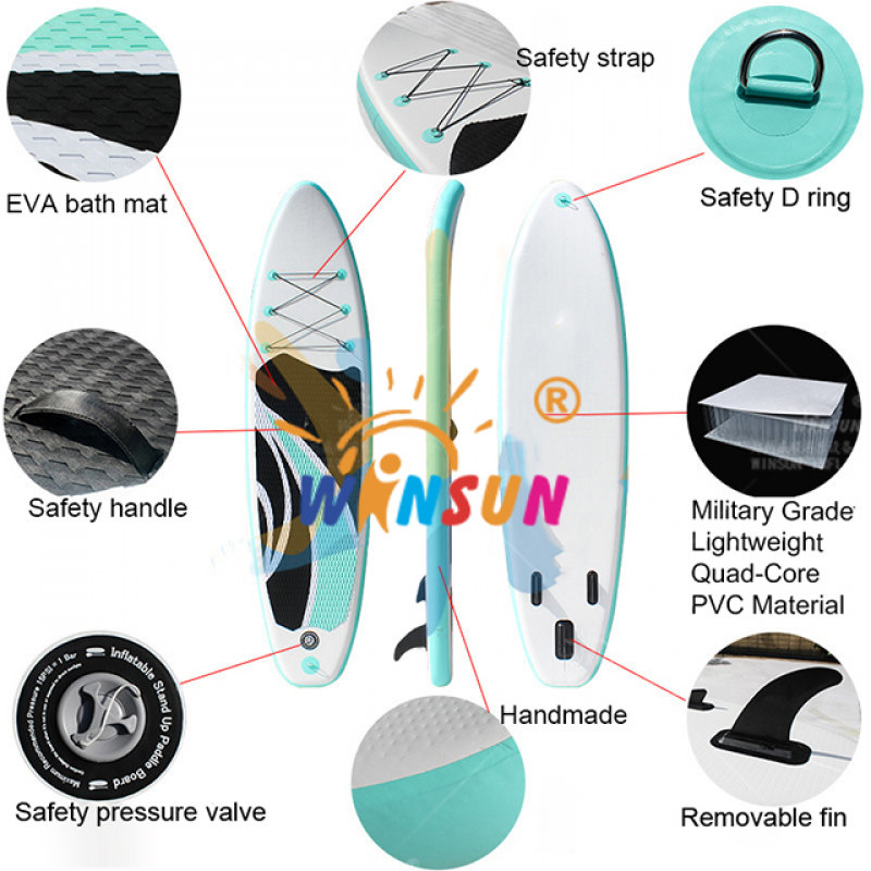 SUP inflatable surfboard paddle board water yoga paddle board racing standing surfboard custom 